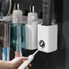 Porte brosse Murale de luxe avec distributeur de pâte