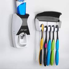 Distributeur Automatique de Dentifrice avec Support de Brosses
