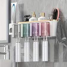 Porte brosse Murale de luxe avec distributeur de pâte