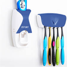Distributeur Automatique de Dentifrice avec Support de Brosses